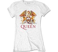 Queen - T-Shirt # Xxl White Femmina # Classic Crest