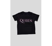Queen Toddler Pink Band Logo Tee in Black | Size: 3-4 Years Queen Black 3-4 Years