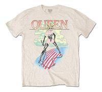 Queen T Shirt Mistress band logo vintage new Official Mens Beige