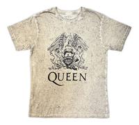 Queen T Shirt Classic Crest Band Logo new Official Dip Dye on White Unisex