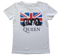 Queen Union Jack T-Shirt in White | Size: 9-10 Years Queen White 9-10 Years