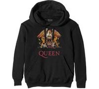 Queen Unisex Pullover Hoodie Classic Crest Black (S)