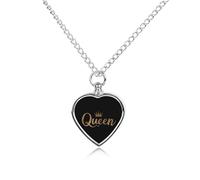 Queen Urn Necklace for Ashes Adjustable Pet Cremation Jewelry for Men Women
