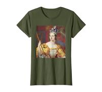Queen Victoria Portrait T-Shirt, Women, Olive Green, X-Large