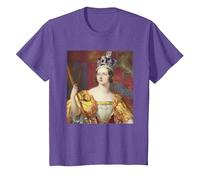 Queen Victoria Portrait T-Shirt, Youth, Purple Heather, Medium