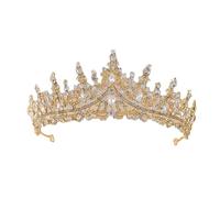 Queen Vintage Rhinestoness Crown Women Crowns Luxury Elegant Headwear Diadem Gold White