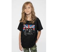 Queen Vintage Union Jack T-Shirt in Black | Size: 9-10 Years Queen Black 9-10 Years