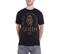 Queen We Are The Champions 1977 T-Shirt in Black | Size: Small Queen Black S
