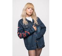 Queen White Crest Denim Jacket - XXL