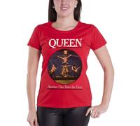 Queen Women's Another One Bites The Dust Skinny Fit T-Shirt in Red | Size: Medium Queen Red M