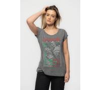 Queen Women's News of the World Burn Out Tee in Grey | Size: Small Queen Grey S