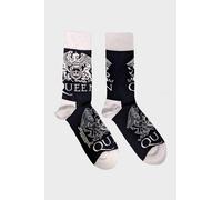 Queen Women's White Crests Ankle Socks in Navy Queen Navy One Size