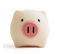 Queen.Y Pig Shape LED Night Light Durable Rechargeable Silicone Night Lamp for Home Bedroom Decoration