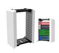 Queen.Y Premium Game Storage Tower Stand Game Box Storage Rack 12 Games Disc Holder Storage Shelf for PS5
