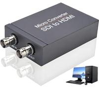 Queen.Y SDI to HDMI Converter with SDI Loop Out, 1080P Fast Signal Transmission, Auto Format Detection for 3G-SDI, HD-SDI Signal to Display on HDMI Screen