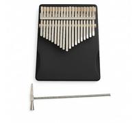 QUEENBRASS Kalimba 17 Keys Thumb Piano, Easy to Learn Portable Musical Instrument Gifts for Kids Adult Beginners with Tuning Hammer and Study Instruction. Known as Mbira, Wood Finger Piano Black