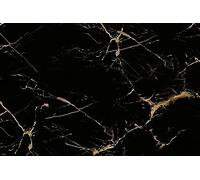Queence Kitchen Splash Guard Marble Black 23.62 x 15.75 x 0.11 inches | Kitchen Back Wall Aluminium DiBond Tile Protection for Stove and Sink Kitchen Tiles Backsplash Back Panel