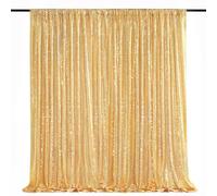 QueenDream Gold Sequin backdrop photography for wedding -8ft x 8ft