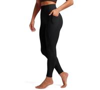 Queenie Ke BareLuxe Leggings with Pockets Women 25" High-Waisted for Gym (Black, Large)