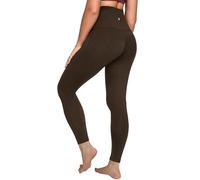 QUEENIEKE Ultra High Waisted Leggings for Women 27" - Compression Tummy Control Yoga Pants Gym Active Tight, Roasted Brown, S