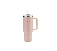 QueenL Singer 40 Oz Tumbler with Handle and Straw - Insulated Stainless Water Bottle Fits in Car Cup Holder - Double Walled Water Bottles with Lid - Great gift for women & teens, Large, Rose Quartz