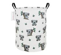 QUEENLALA Large Storage Basket,Laundry Hamper/Bathroom/Home Decor/Collapsible Round Storage Bin,Boys and Girls Hamper/Boxes/Clothing(Round-Koala)