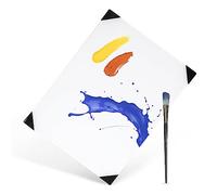 QUEENLINK Glass Palette for Oil Painting 16 x 12 Inches, Clear Paint Mixing Palette for Acrylic Painting, Ultra White, Painting Supplies for Use with All Art Media, Artists, Adults, Kids