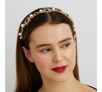 QueenMee Accessories Black Headband with Pearls