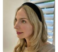 QueenMee Accessories Black Velvet Headband Padded Hair Band
