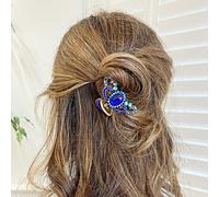 QueenMee Accessories Blue Hair Claw Clip with Gems