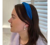 QueenMee Accessories Blue Headband Velvet Headband Knot Hair Band