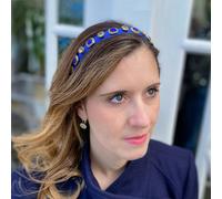 QueenMee Accessories Blue Headband Vintage Headband