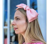 QueenMee Accessories Bow Headband Fascinator Pale Pink