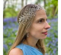 QueenMee Accessories Bridal Headpiece Boho Headband in Silver or Gold - Silver