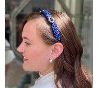 QueenMee Accessories Bright Blue Jewelled Headband