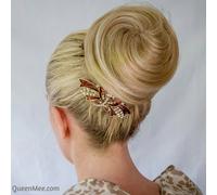 QueenMee Accessories Butterfly Hair Clip with Enamel - Brown