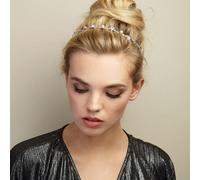 QueenMee Accessories Chain Headband with Pearls - Silver