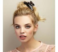 QueenMee Accessories Crystal Hair Claw Clip in Black