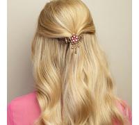 QueenMee Accessories Flower Hair Accessory with Gems - Pink