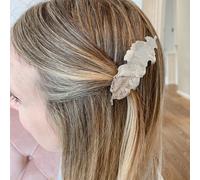 QueenMee Accessories Leaf Hair Barrette - Silver