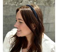 QueenMee Accessories Navy Blue Hair Band Slim Sparkly