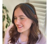 QueenMee Accessories Navy Headband Thin Headband Sparkly