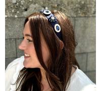 QueenMee Accessories Navy Pearl Headband Navy Hair Band