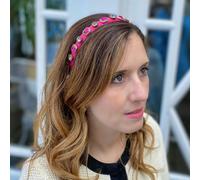 QueenMee Accessories Pink Headband Hot Pink Hair Band Vintage Headband Fuscia