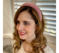 QueenMee Accessories Pink Sparkly Headband Beaded Headband