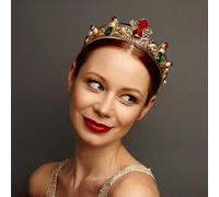 QueenMee Accessories Red and Gold Tiara