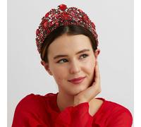 QueenMee Accessories Red Crown Floral