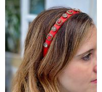 QueenMee Accessories Red Headband Red Hair Band Vintage Headband
