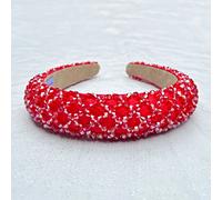 QueenMee Accessories Red Headband Sparkling Headpiece Beaded