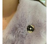 QueenMee Accessories Rose Brooch Small Brooch Black Rose Pin